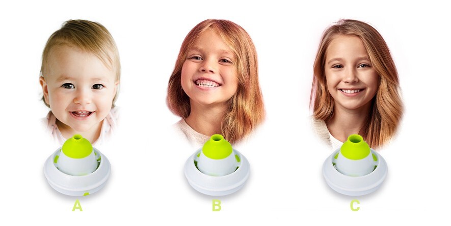 3 veľkosti nosových adaptérov